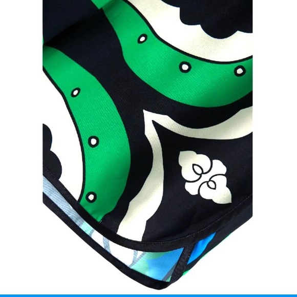 Black Green & Blue Kimono Top & Pants Set - designer look- Medium - Like New - Picture 6 of 6